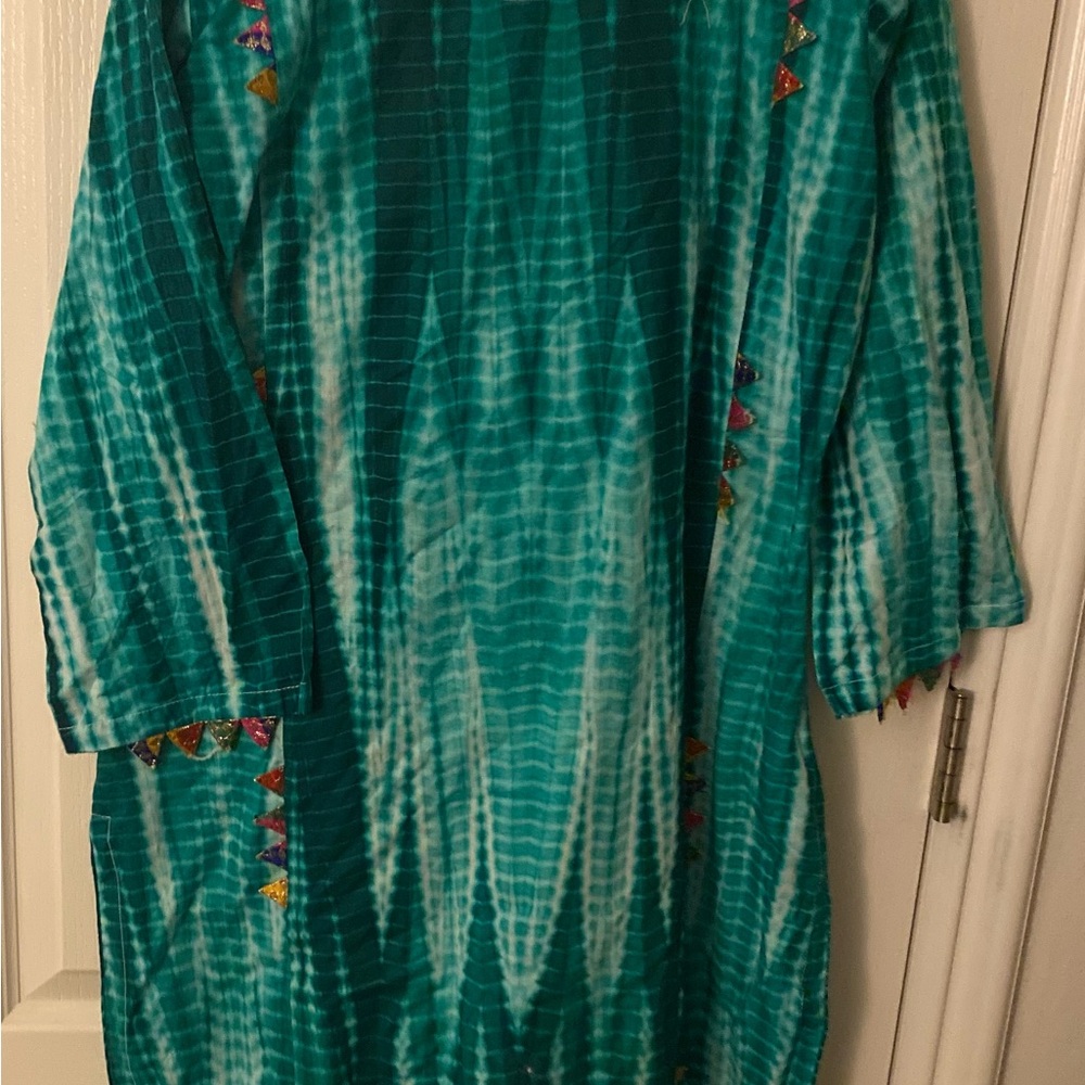 India Boutique Teal and Multicolor Dress - Picture 2 of 4